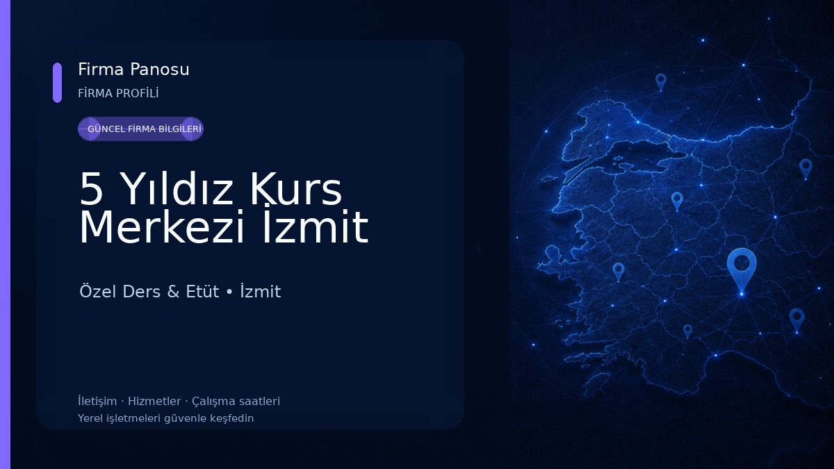 5 Yıldız Kurs Merkezi İzmit Özel Ders & Etüt