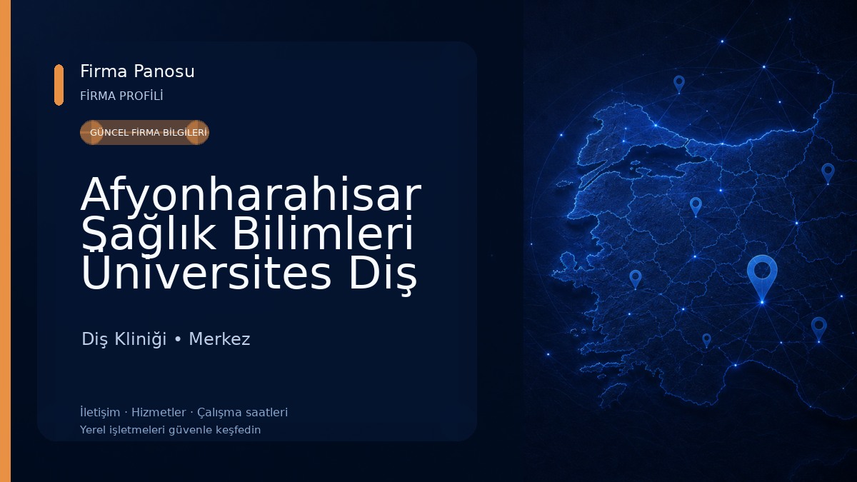 Afyonharahisar Sağlık Bilimleri Üniversites Diş Hekimliği Fakültesi Diş Kliniği