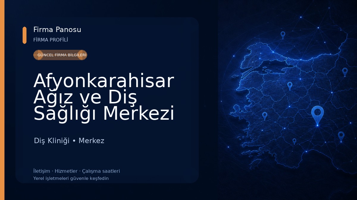 Afyonkarahisar Ağız ve Diş Sağlığı Merkezi Mareşal Fevzi Çakmak Semt Polikliniği Diş Kliniği