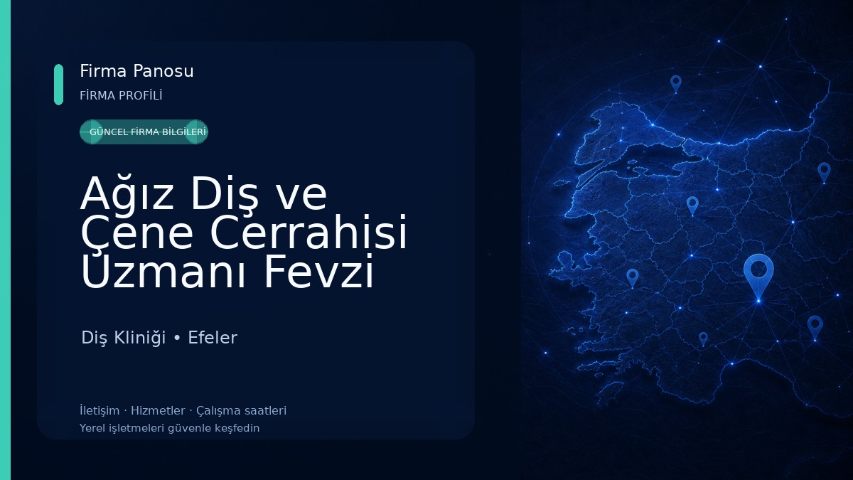 Ağız Diş ve Çene Cerrahisi Uzmanı Fevzi ERDEMCİ Diş Kliniği