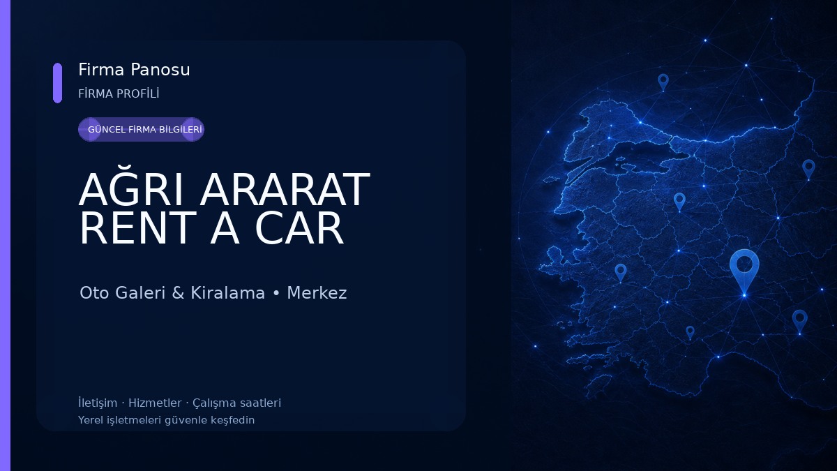 AĞRI ARARAT RENT A CAR Oto Galeri & Kiralama