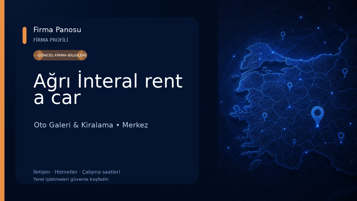 Ağrı İnteral rent a car Oto Galeri & Kiralama