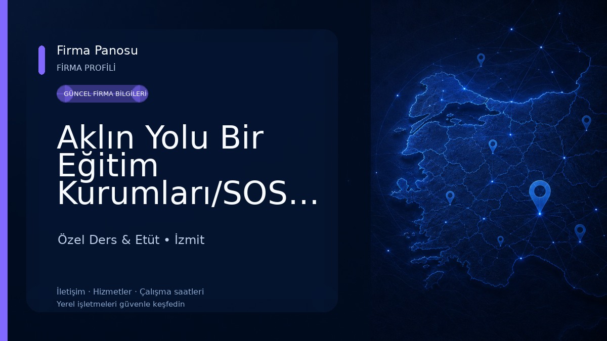 Aklın Yolu Bir Eğitim Kurumları/SOSYAL ETKİNLİK VE GELİŞİM MERKEZİ/Çocuk Kulübü / Etüt merkezi / Anaokulu Özel Ders & Etüt