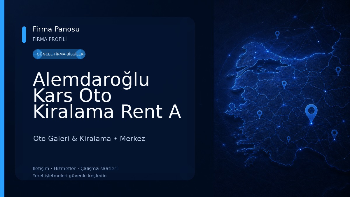 Alemdaroğlu Kars Oto Kiralama Rent A Car Oto Galeri & Kiralama