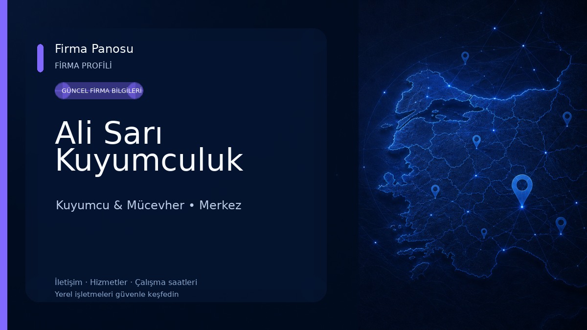 Ali Sarı Kuyumculuk Kuyumcu & Mücevher
