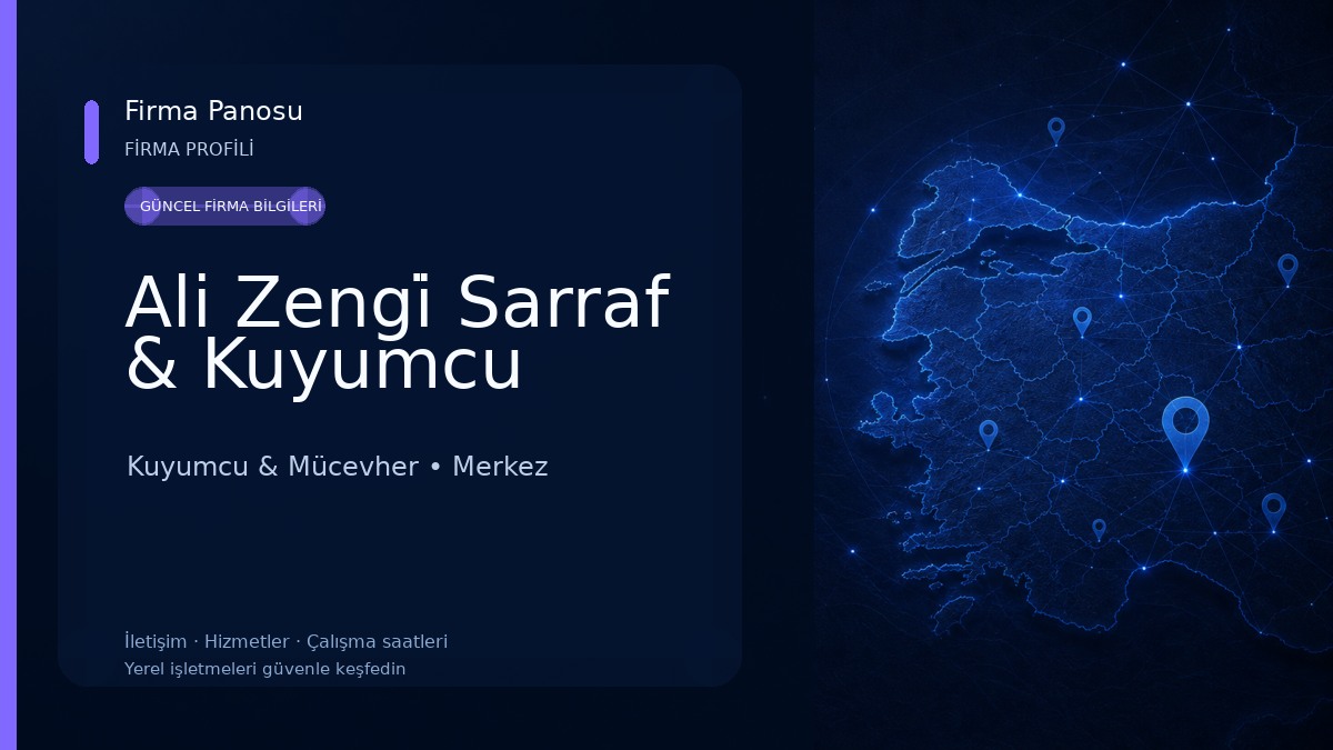 Ali Zengi̇ Sarraf & Kuyumcu Kuyumcu & Mücevher