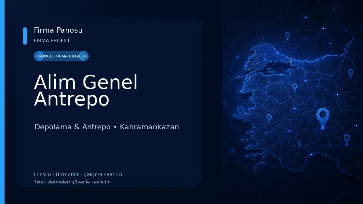 Alim Genel Antrepo Depolama & Antrepo