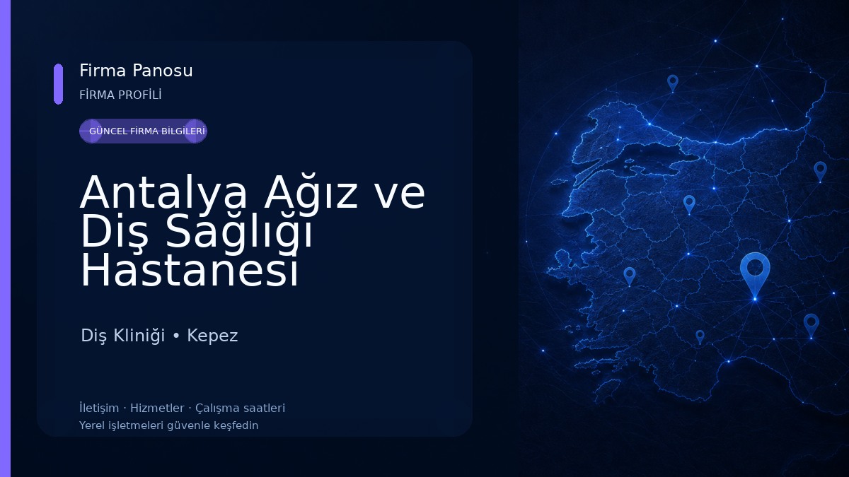 Antalya Ağız ve Diş Sağlığı Hastanesi Diş Kliniği