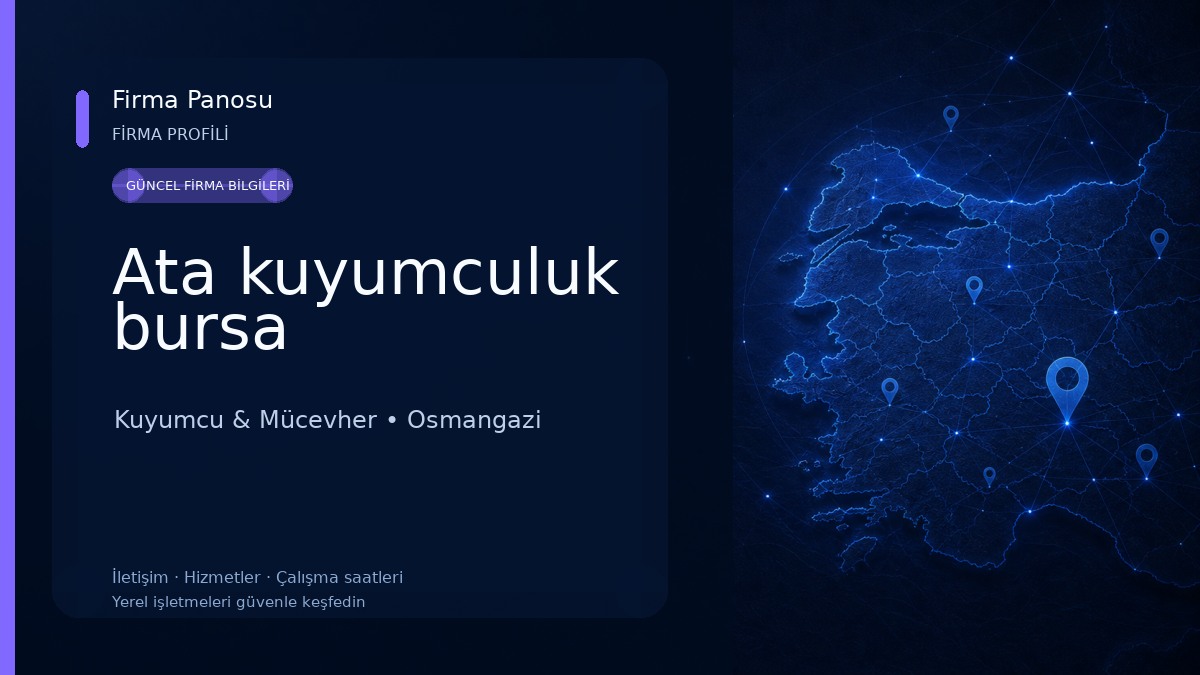 Ata kuyumculuk bursa Kuyumcu & Mücevher