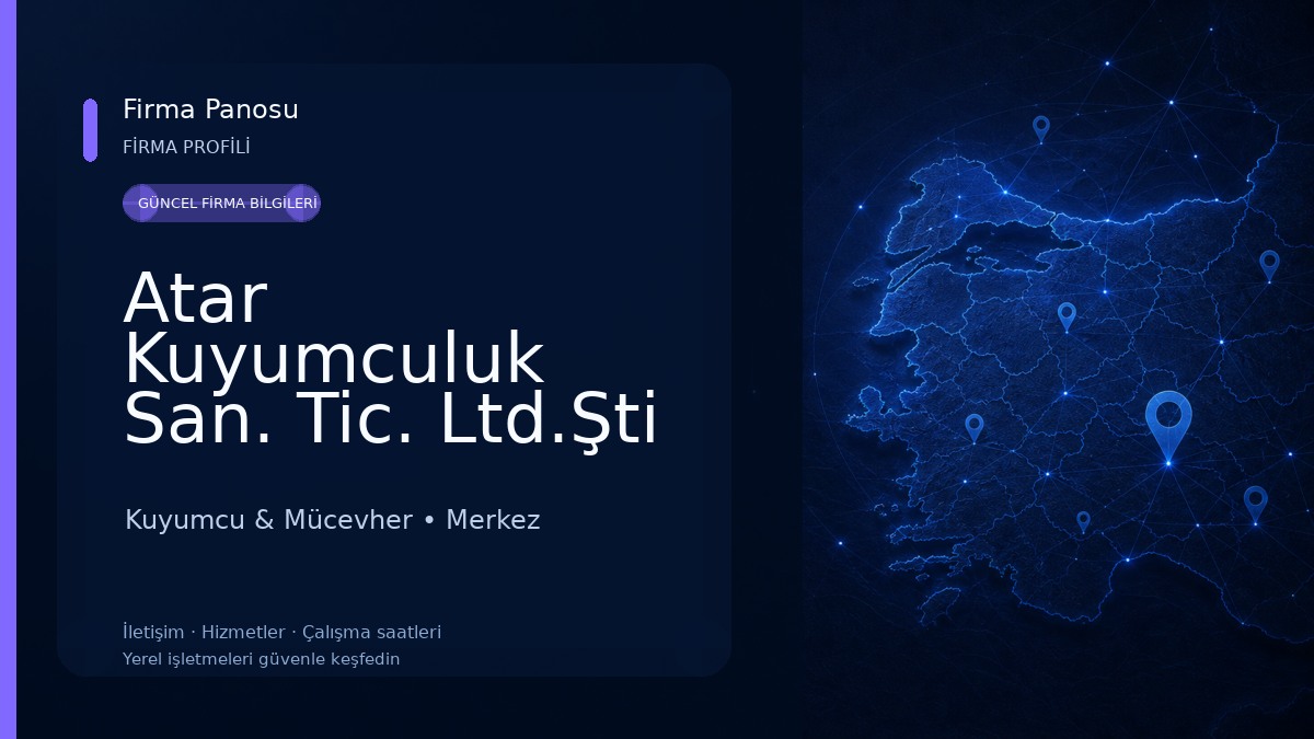 Atar Kuyumculuk San. Tic. Ltd.Şti Kuyumcu & Mücevher