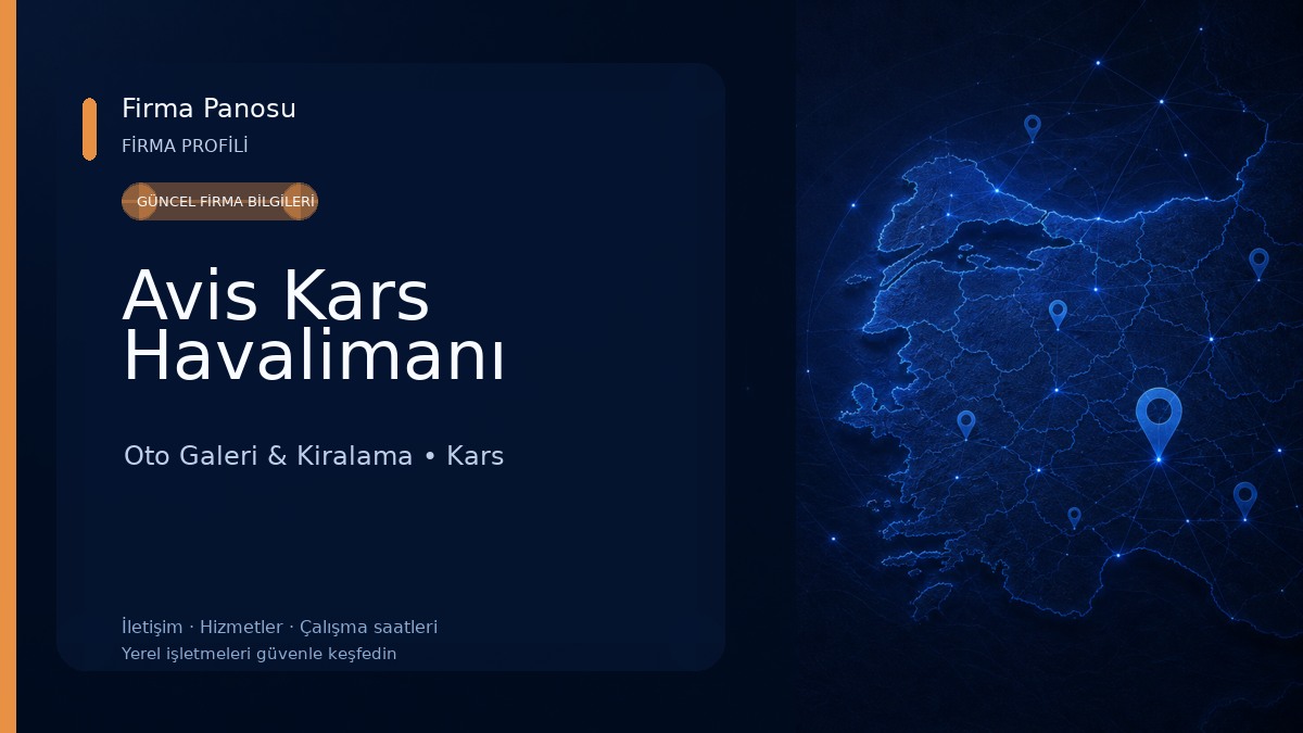 Avis Kars Havalimanı Oto Galeri & Kiralama