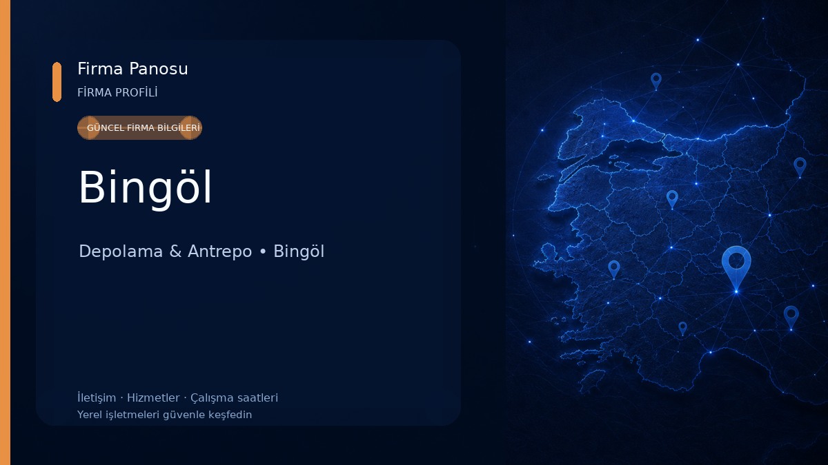 Bingöl Depolama & Antrepo