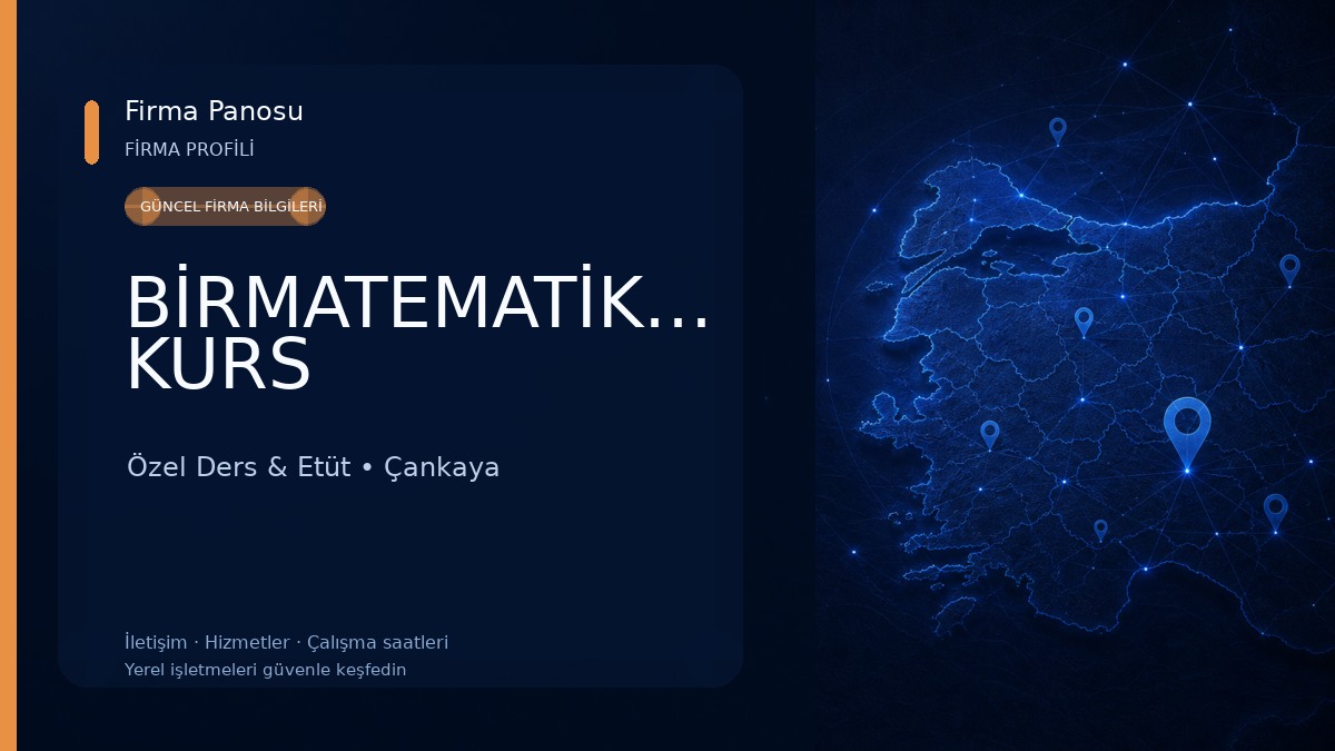 BİRMATEMATİKBİRFEN KURS Özel Ders & Etüt