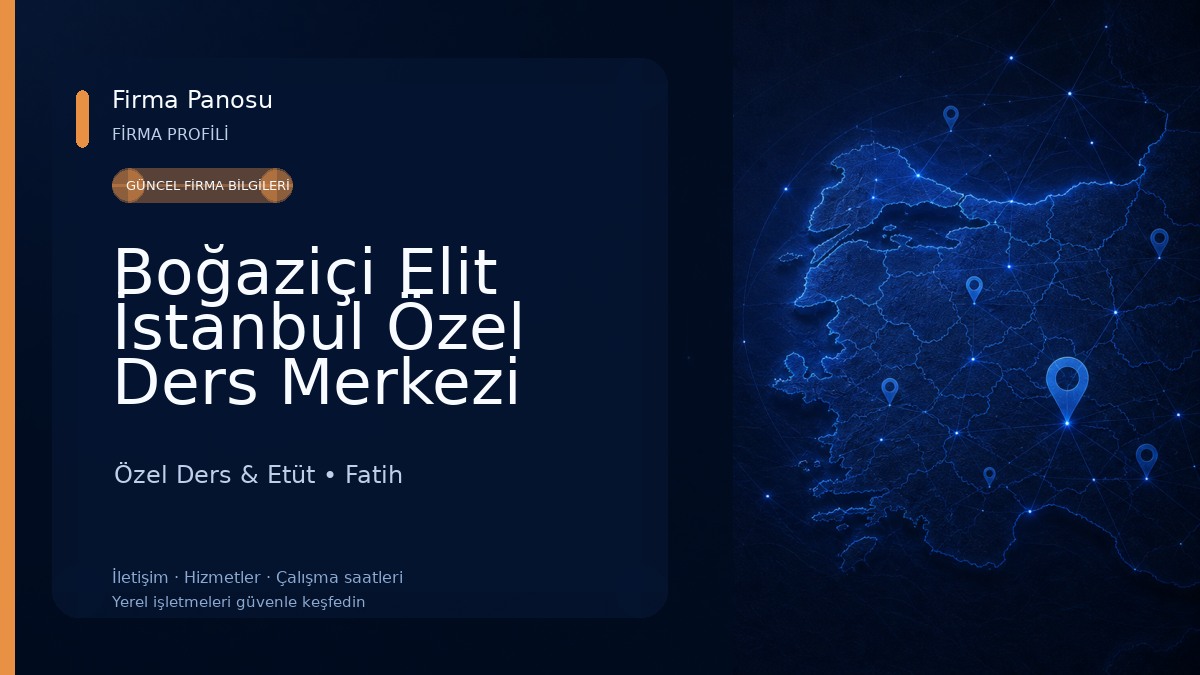 Boğaziçi Elit İstanbul Özel Ders Merkezi Özel Ders & Etüt