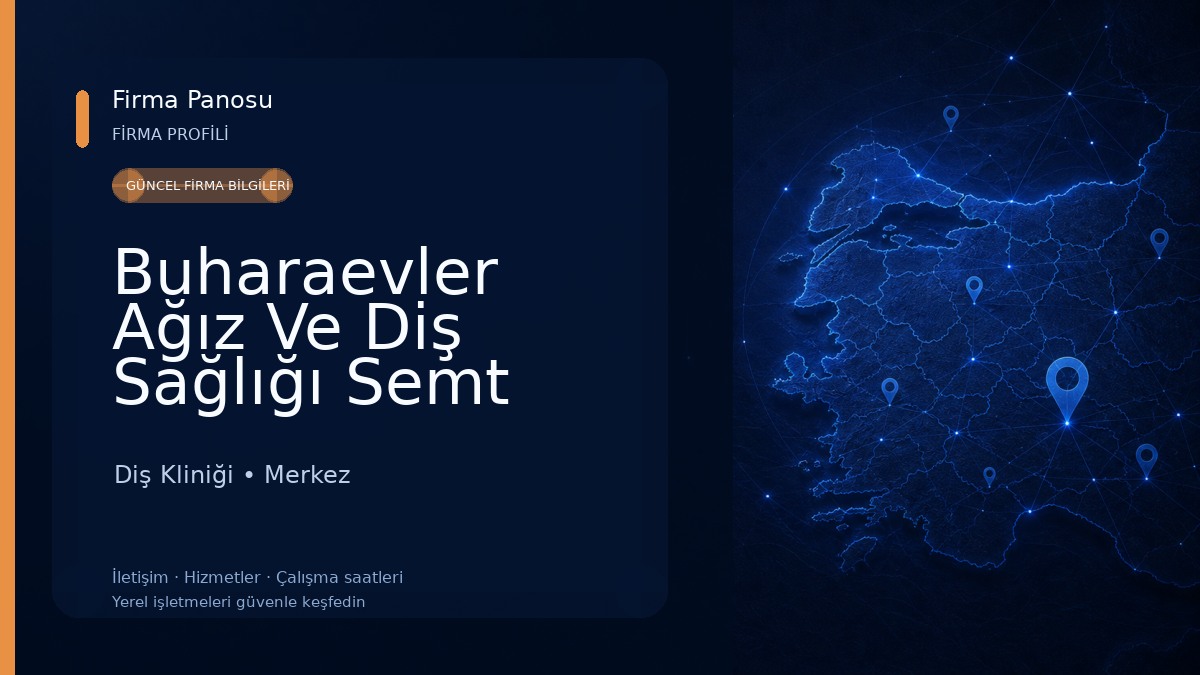 Buharaevler Ağız Ve Diş Sağlığı Semt Polikliniği Diş Kliniği
