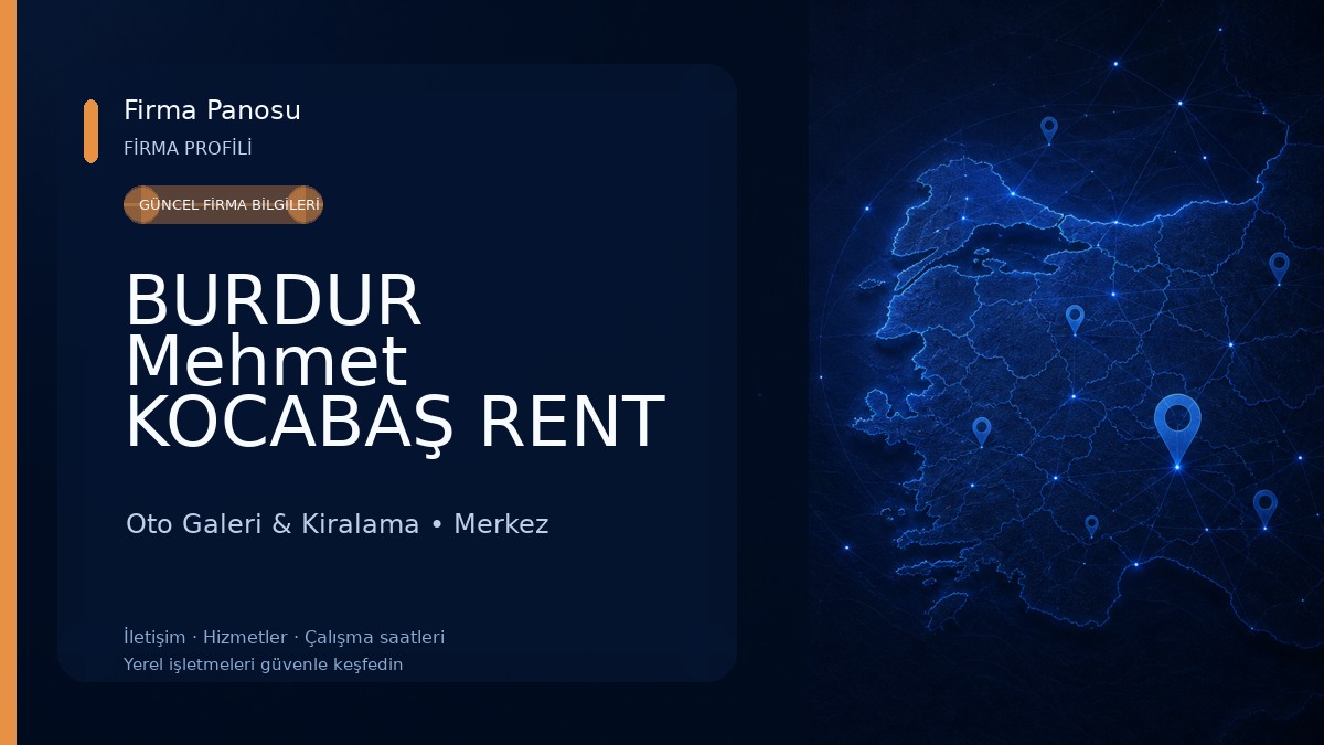 BURDUR Mehmet KOCABAŞ RENT A CAR OTO KİRALAMA 