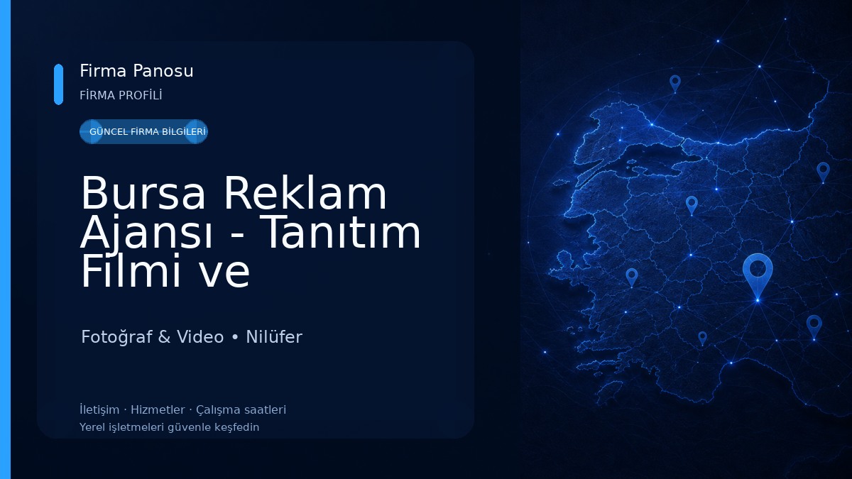 Bursa Reklam Ajansı - Tanıtım Filmi ve Prodüksiyon Hizmetleri - Yüksek Kare Film Fotoğraf & Video