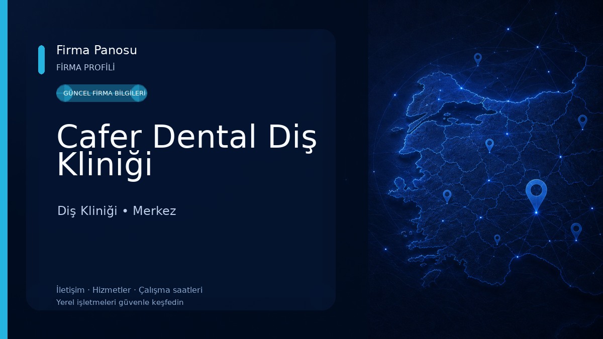 Cafer Dental Diş Kliniği Diş Kliniği