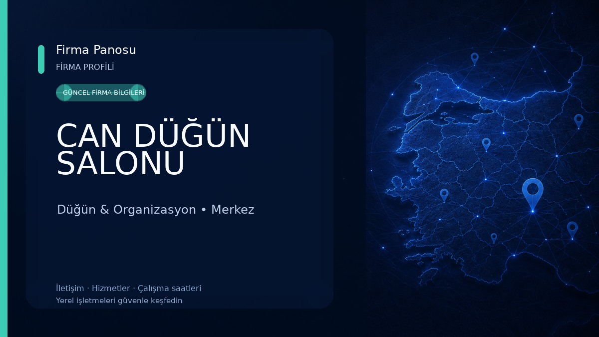 CAN DÜĞÜN SALONU Düğün & Organizasyon