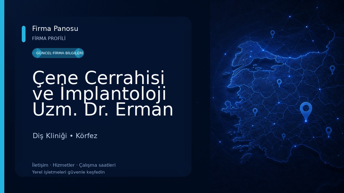 Çene Cerrahisi ve İmplantoloji Uzm. Dr. Erman Şenel Modern Diş Polikliniği Diş Kliniği