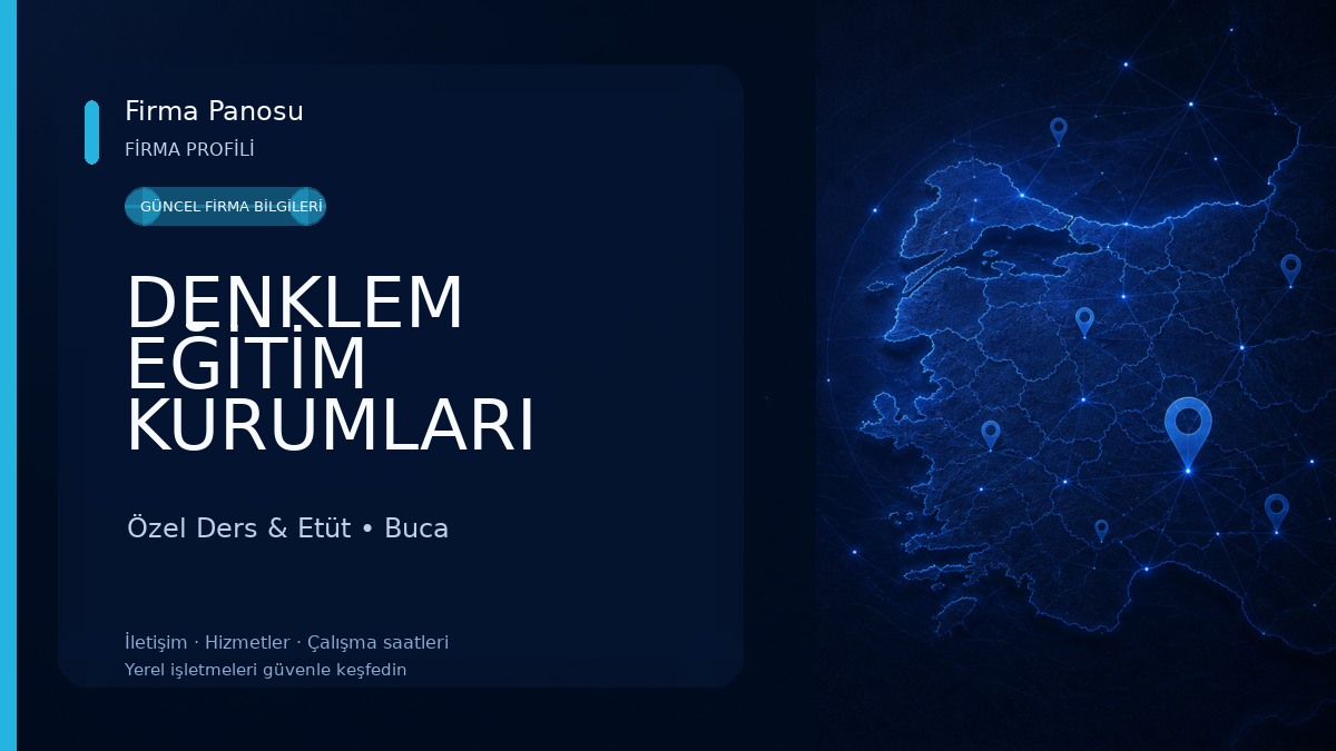 DENKLEM EĞİTİM KURUMLARI Özel Ders & Etüt