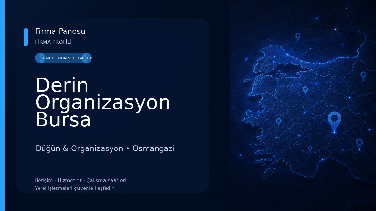 Derin Organizasyon Bursa Düğün & Organizasyon