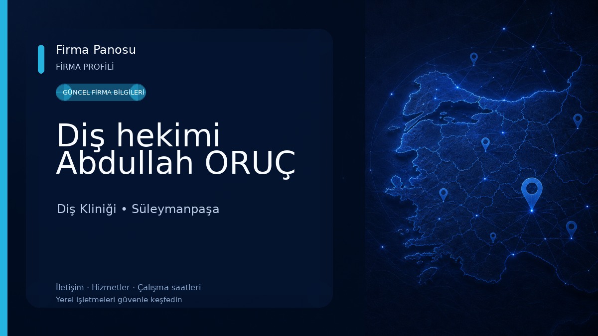 Diş hekimi Abdullah ORUÇ 
