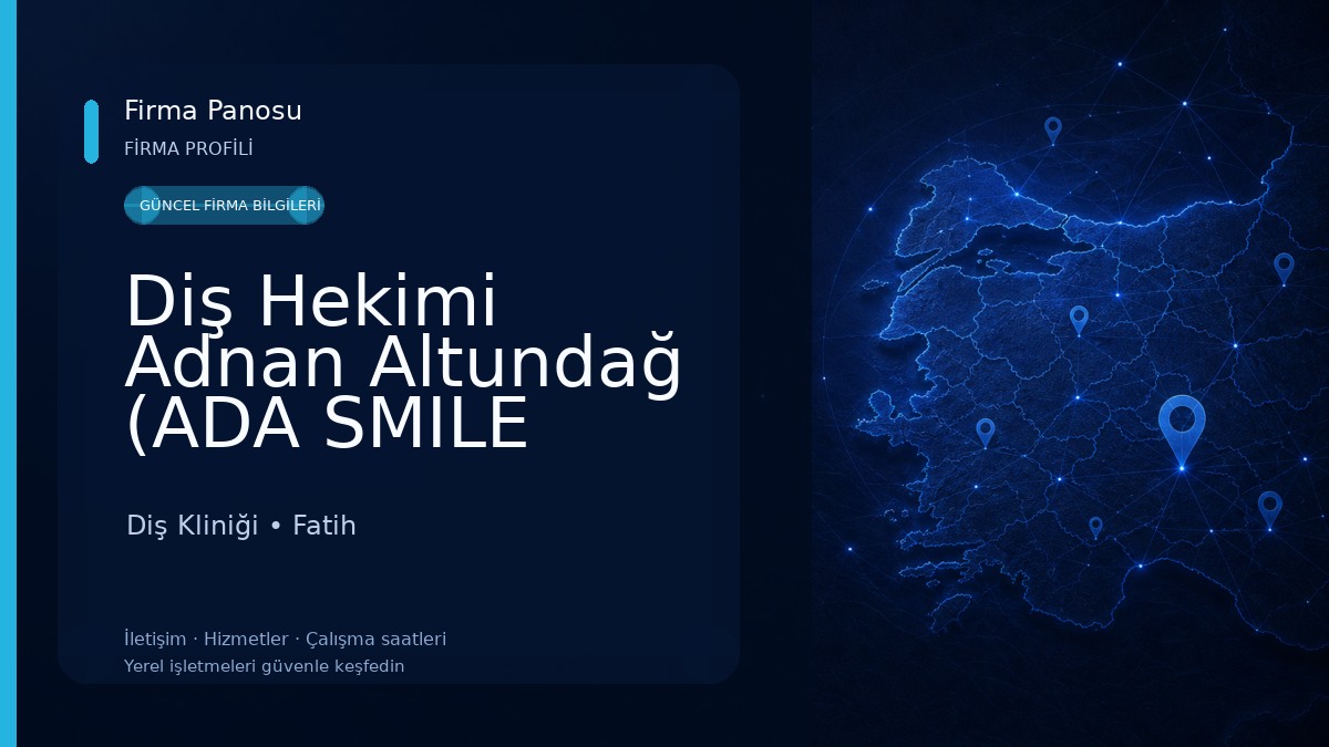 Diş Hekimi Adnan Altundağ (ADA SMILE STUDIO) Diş Kliniği