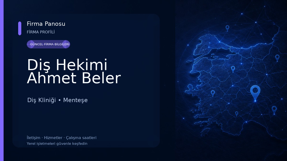 Diş Hekimi Ahmet Beler Diş Kliniği