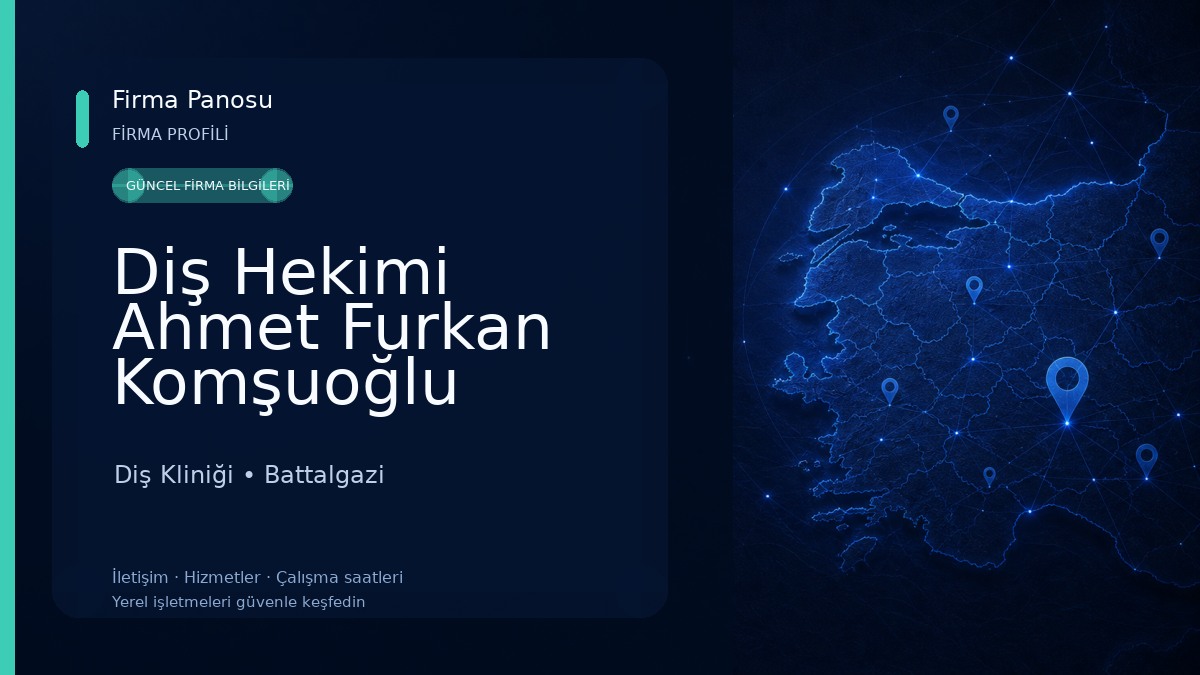 Diş Hekimi Ahmet Furkan Komşuoğlu Diş Kliniği