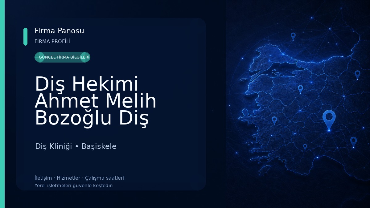 Diş Hekimi Ahmet Melih Bozoğlu Diş Kliniği Diş Kliniği