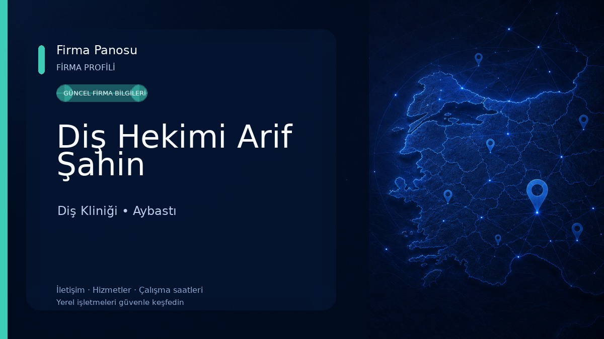 Diş Hekimi Arif Şahin Diş Kliniği