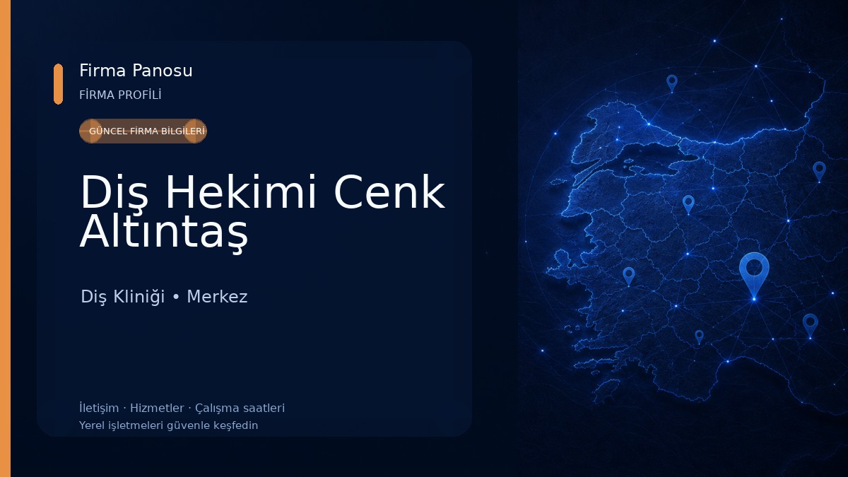 Diş Hekimi Cenk Altıntaş Diş Kliniği