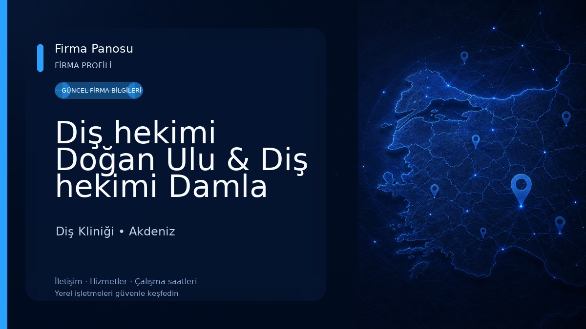Diş hekimi Doğan Ulu & Diş hekimi Damla Ulu Diş Kliniği
