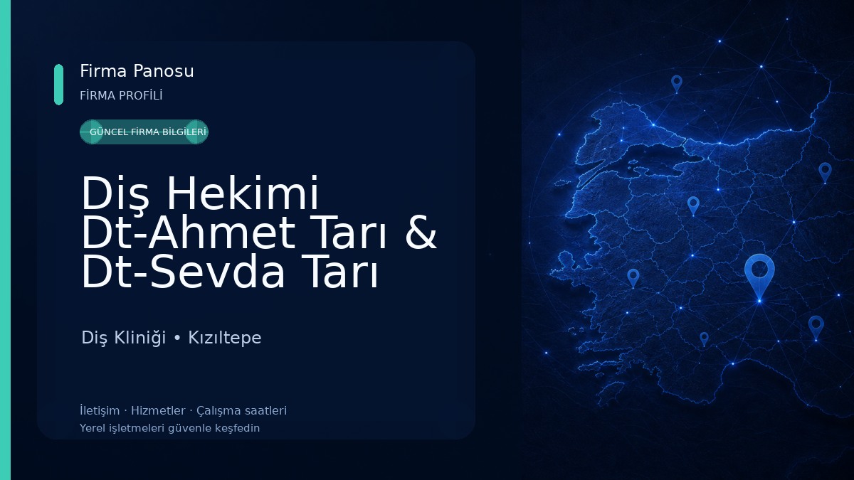 Diş Hekimi Dt-Ahmet Tarı & Dt-Sevda Tarı Diş Kliniği