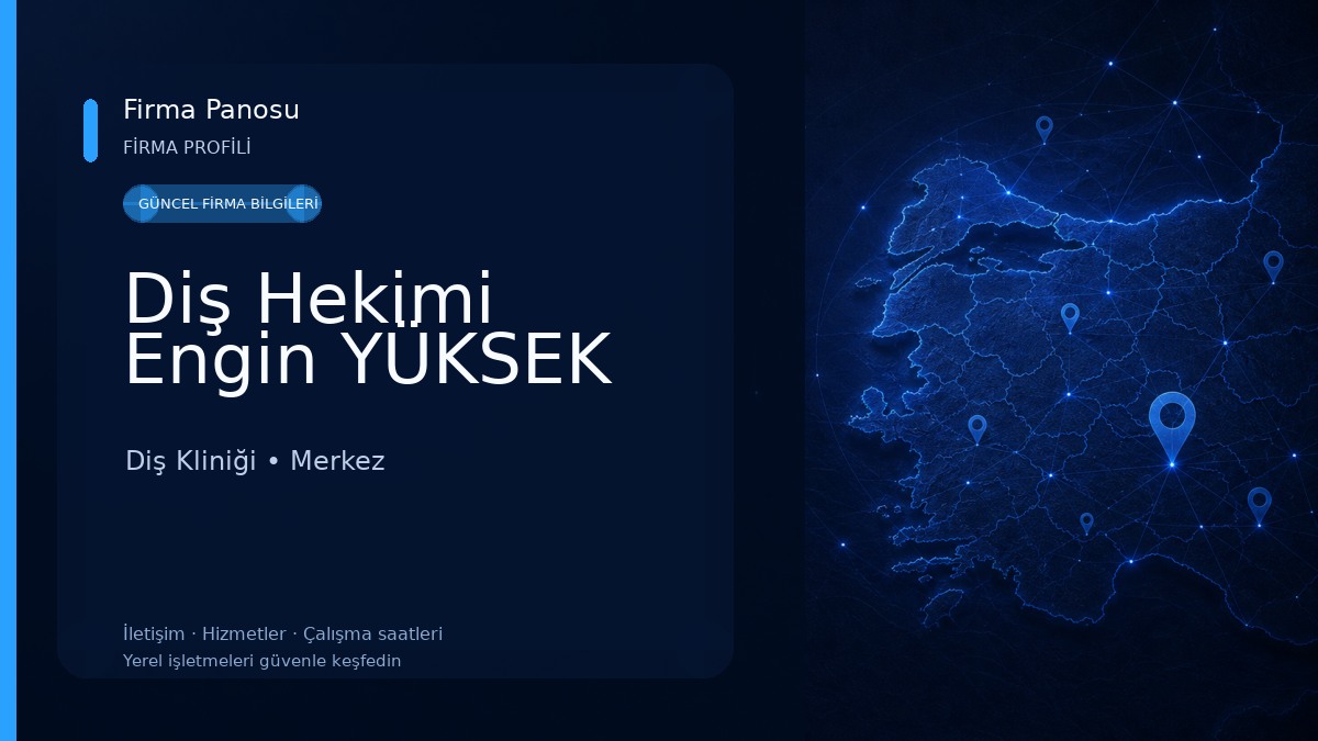 Diş Hekimi Engin YÜKSEK Diş Kliniği