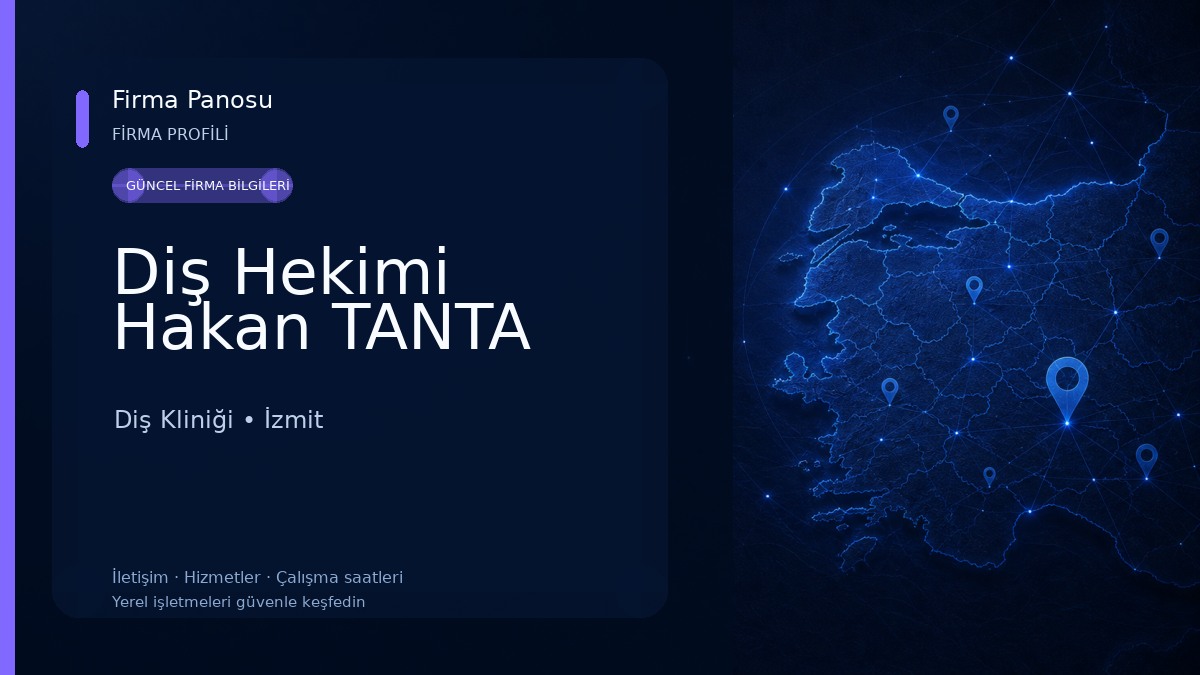 Diş Hekimi Hakan TANTA Diş Kliniği