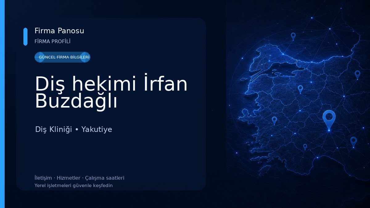 Diş hekimi İrfan Buzdağlı Diş Kliniği