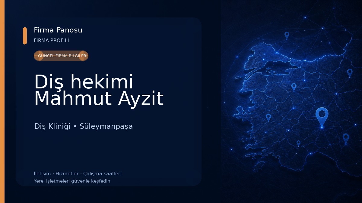 Diş hekimi Mahmut Ayzit Diş Kliniği