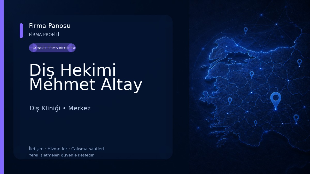 Diş Hekimi Mehmet Altay Diş Kliniği