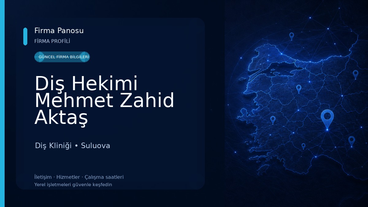 Diş Hekimi Mehmet Zahid Aktaş Diş Kliniği