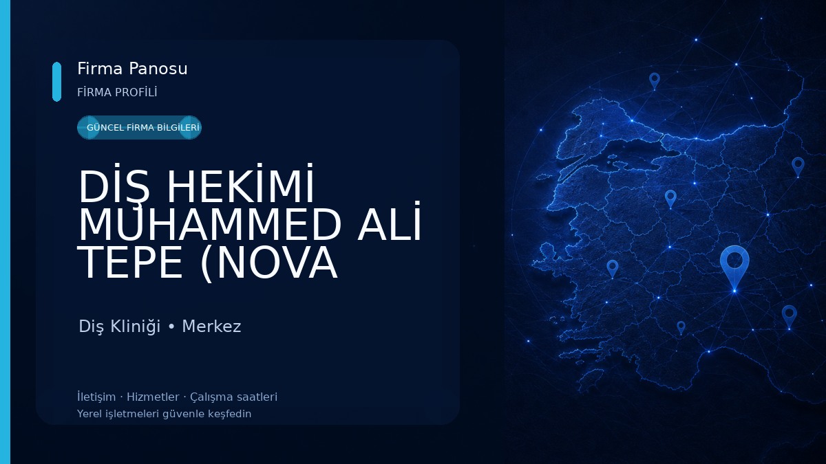DİŞ HEKİMİ MUHAMMED ALİ TEPE (NOVA DENT) Diş Kliniği