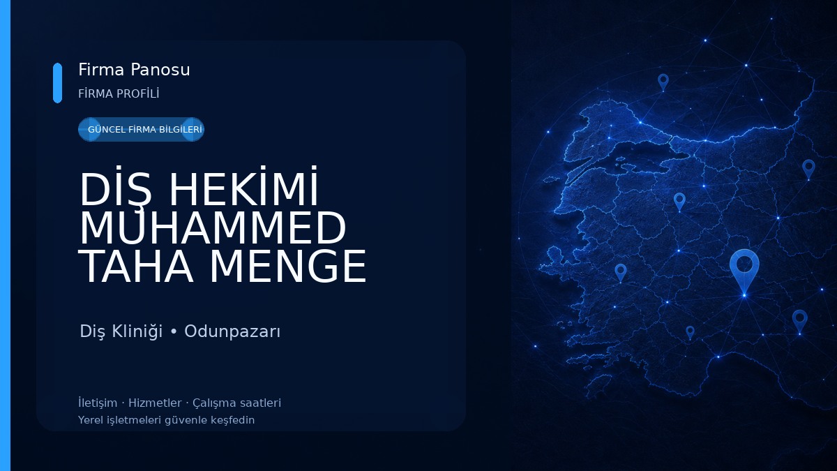 DİŞ HEKİMİ MUHAMMED TAHA MENGE ESKİŞEHİR Diş Kliniği