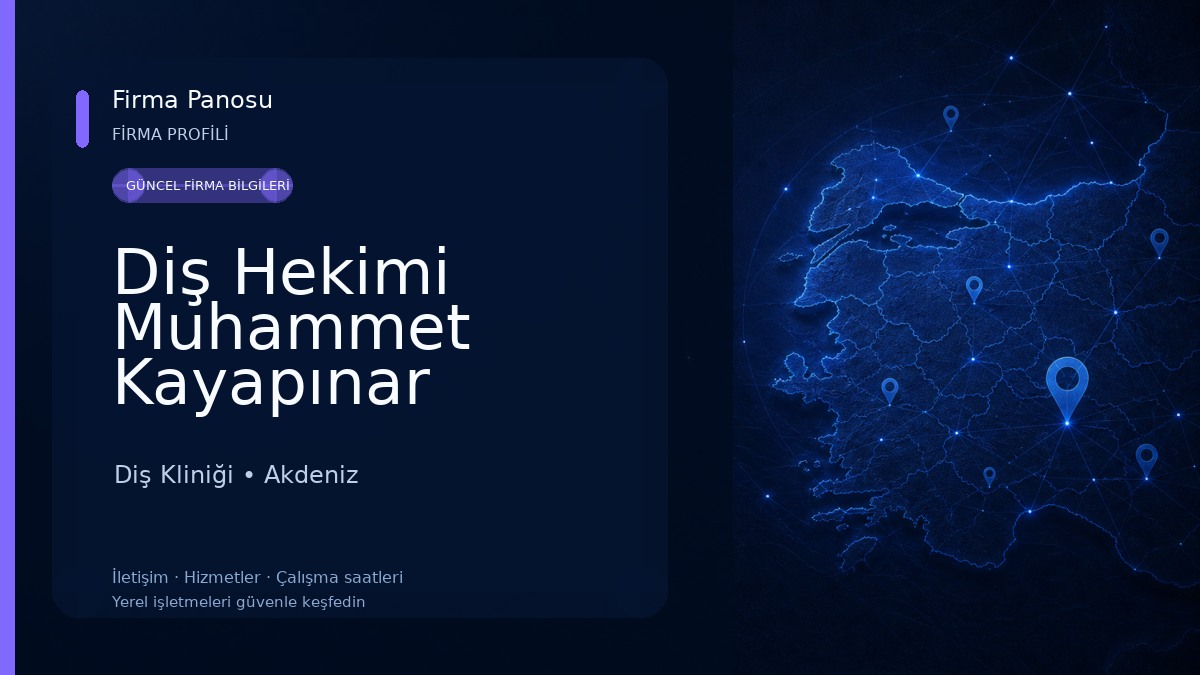 Diş Hekimi Muhammet Kayapınar 