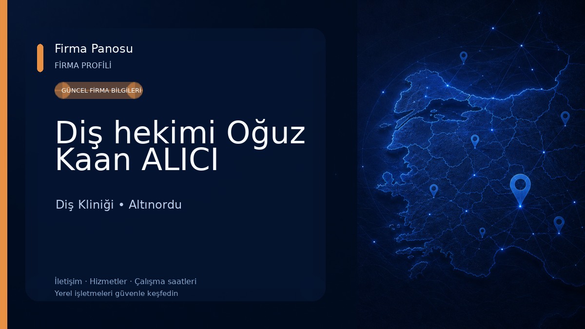 Diş hekimi Oğuz Kaan ALICI Diş Kliniği