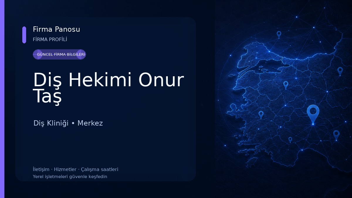 Diş Hekimi Onur Taş 