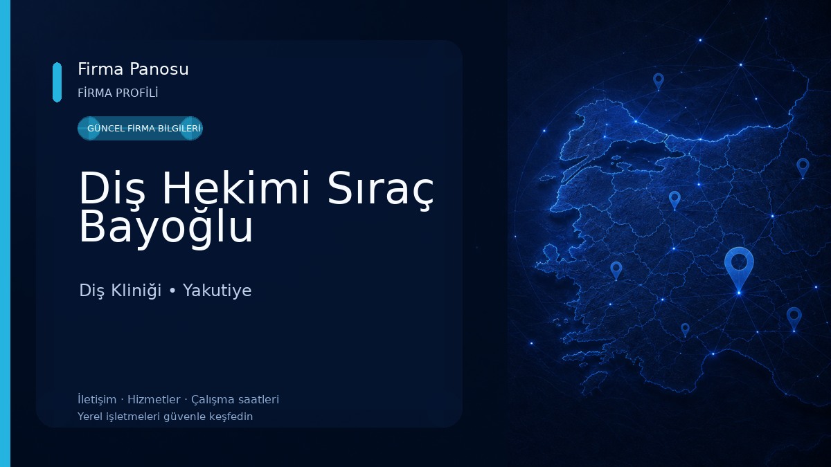 Diş Hekimi Sıraç Bayoğlu Diş Kliniği