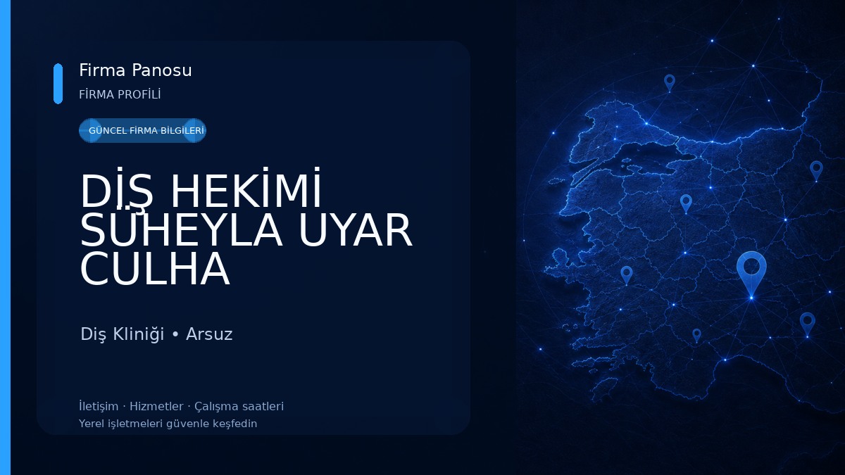 DİŞ HEKİMİ SÜHEYLA UYAR CULHA Diş Kliniği
