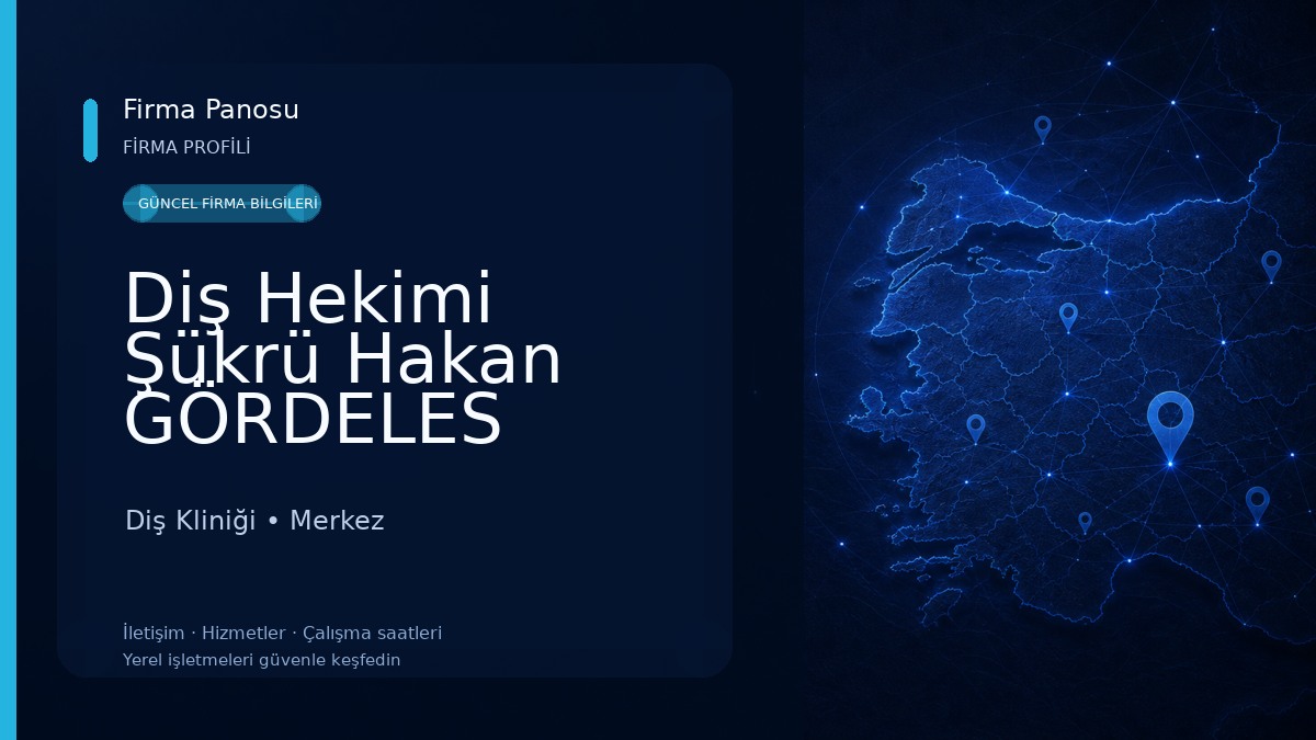 Diş Hekimi Şükrü Hakan GÖRDELES Diş Kliniği