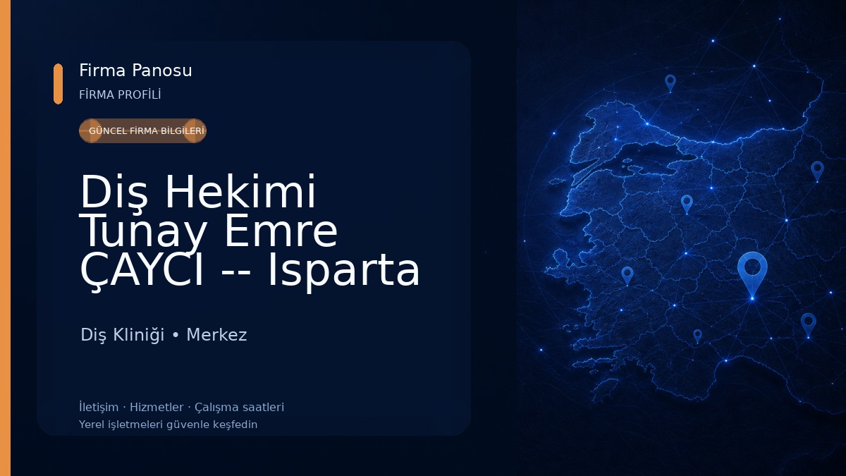 Diş Hekimi Tunay Emre ÇAYCI -- Isparta Diş Hekimi Diş Kliniği